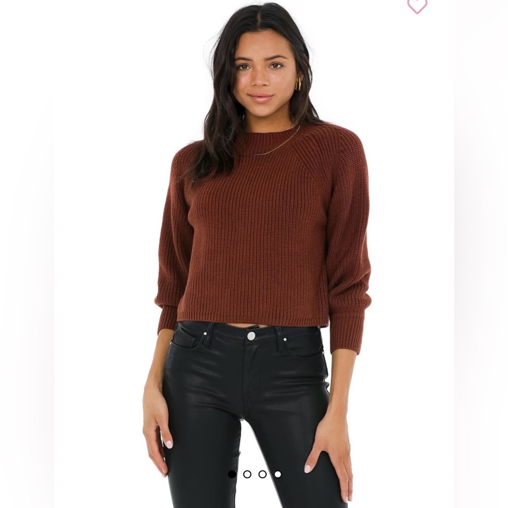 525 BALLOON SLEEVE CROPPED SWEATER | 87% OFF Retail